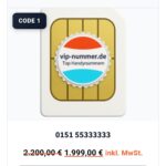 Vip-Nummer 0151 55 333333