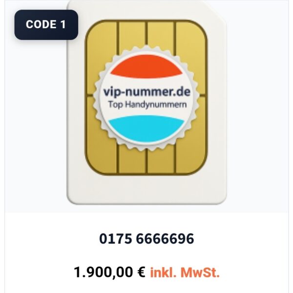 017x 6666696 Vip-Nummer Merkbar Top Handynummer-Vermittlung Handynummer-Service