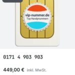 0171 4 903 903 Prepaid Sim-Karte