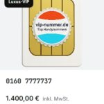 0160 7777737 Prepaid Sim-Karte