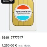 0160 7777747 Prepaid Sim-Karte