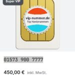 01573 900 7777 Prepaid Sim-Karte